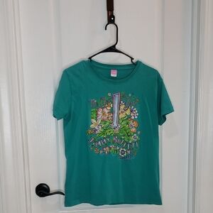 Jimmy Buffett This One's For You Tour 2014 Green T-Shirt Size Large